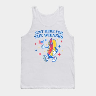 I'm Just Here For The Wieners - 4th of July hot dog Funny saying Tank Top